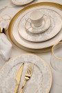 Kütahya Porselen Bone Kalipso 68-dels servisesett for 12 personer – Damask mønster thumbnail