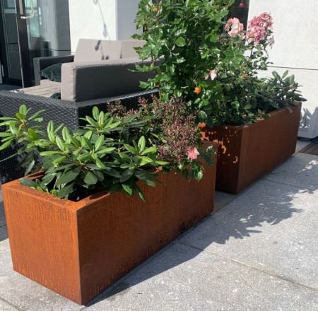 Cortenstål Plantekasser Rusty 100x40x40