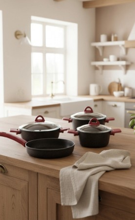 Pluto 7‑delt Grytesett Svart