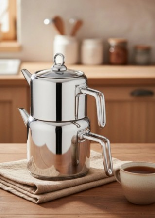 Thales Stål Tekannesett Sølv